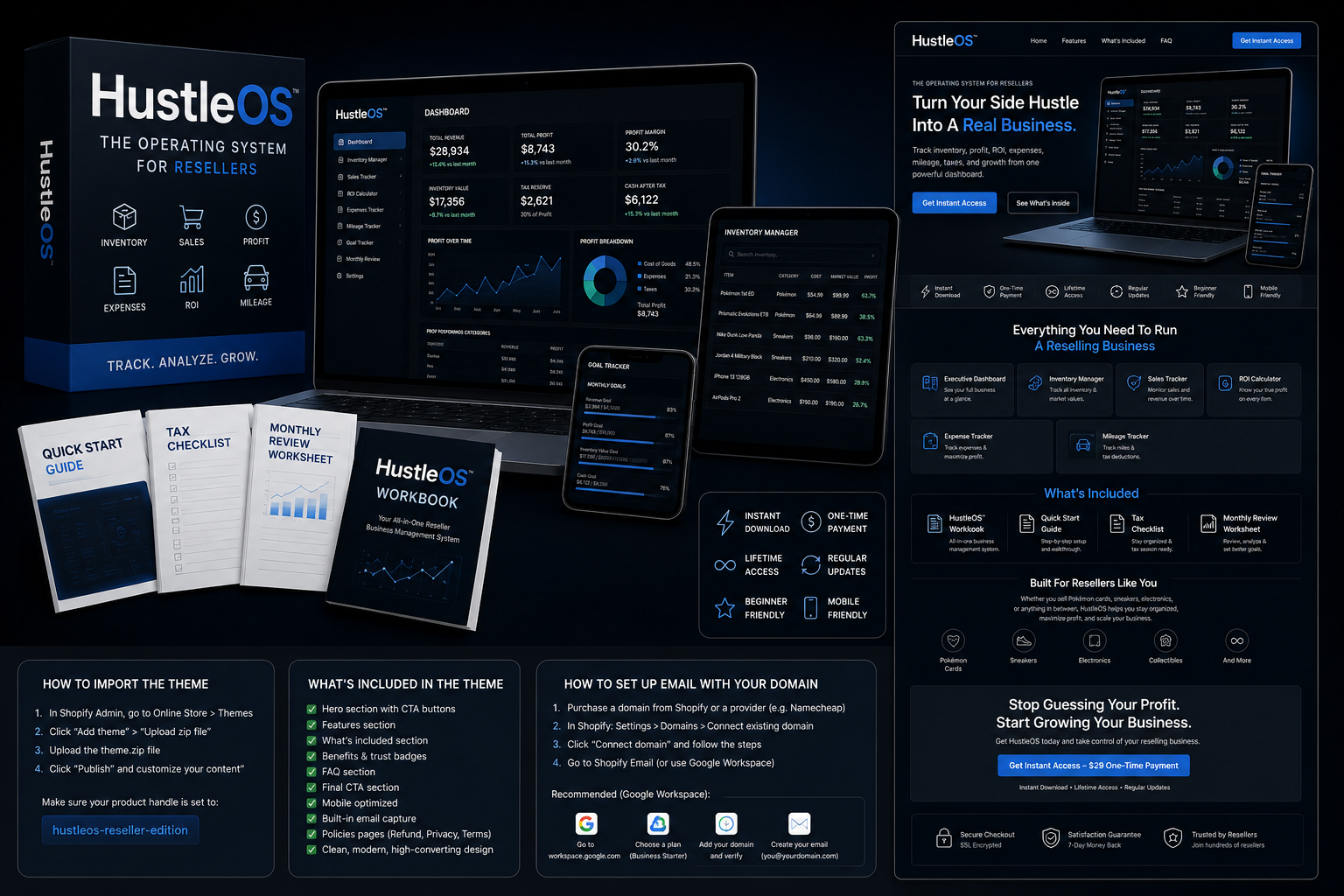HustleOS product bundle